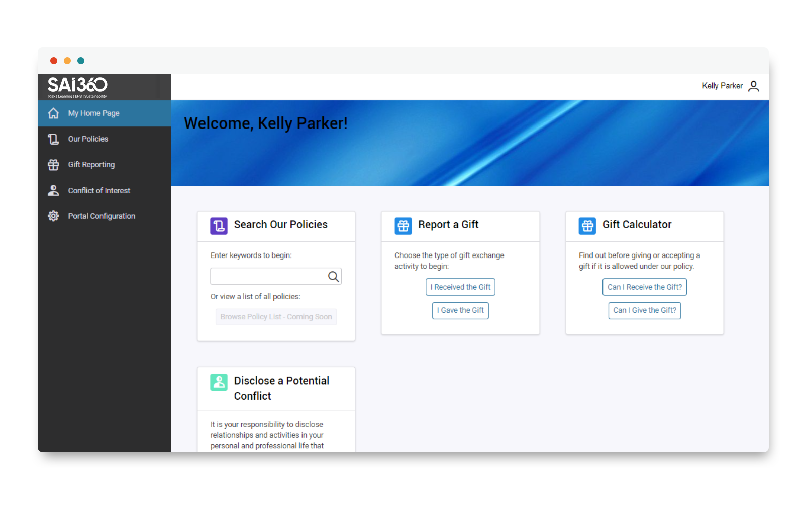 SAI360 Compliance Management Portal