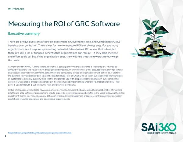 ROI of GRC