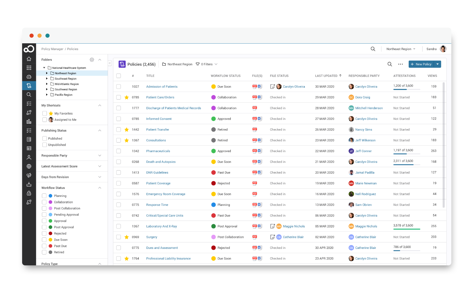 Policy Management Dashboard