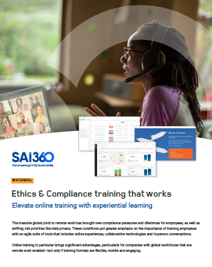 Ethics & Compliance Training that Works | SAI360 whitepaper