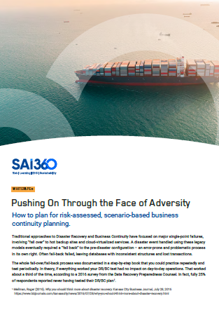 Pushing On Through the Face of Adversity with BCM | SAI360 whitepaper