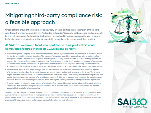 Mitigating Third Party Risk image