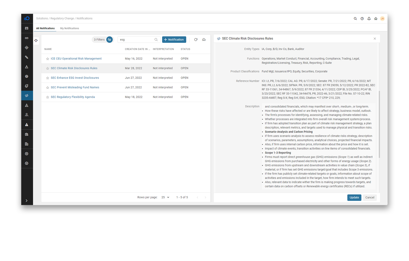 SAI360 Regulatory Change Management Repository