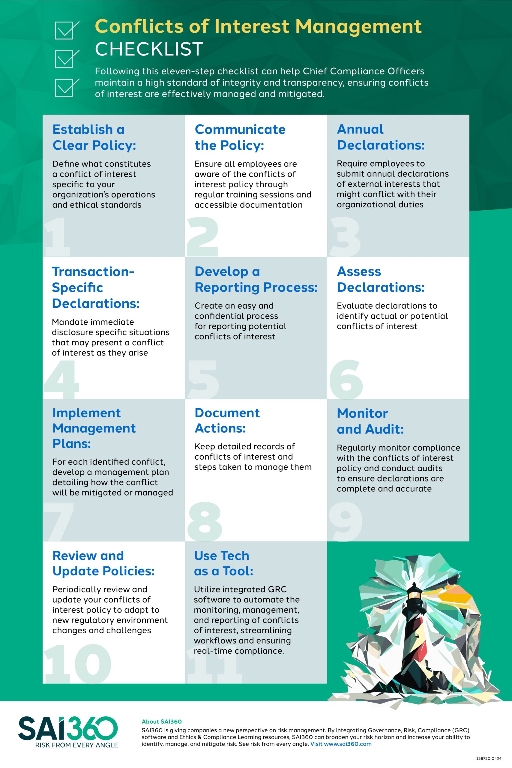 conflicts of interest management checklist