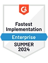 Fastest Implementation G2 Award Summer 2024