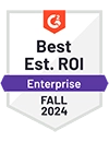 G2 Best Estimated ROI Enterprise Roi Fall 2024 G2 Badge