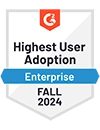 G2 Highest User Adoption Enterprise Fall 2024