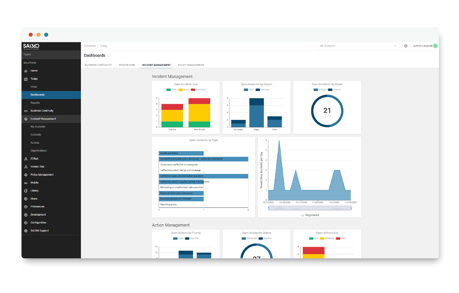 Incident Management Dashboard