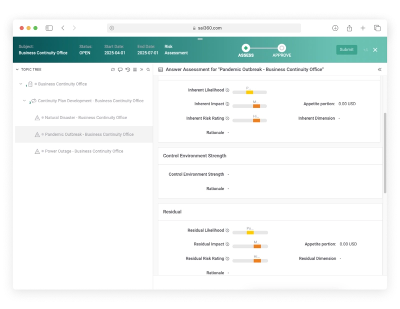Operational Resilience Framework Software