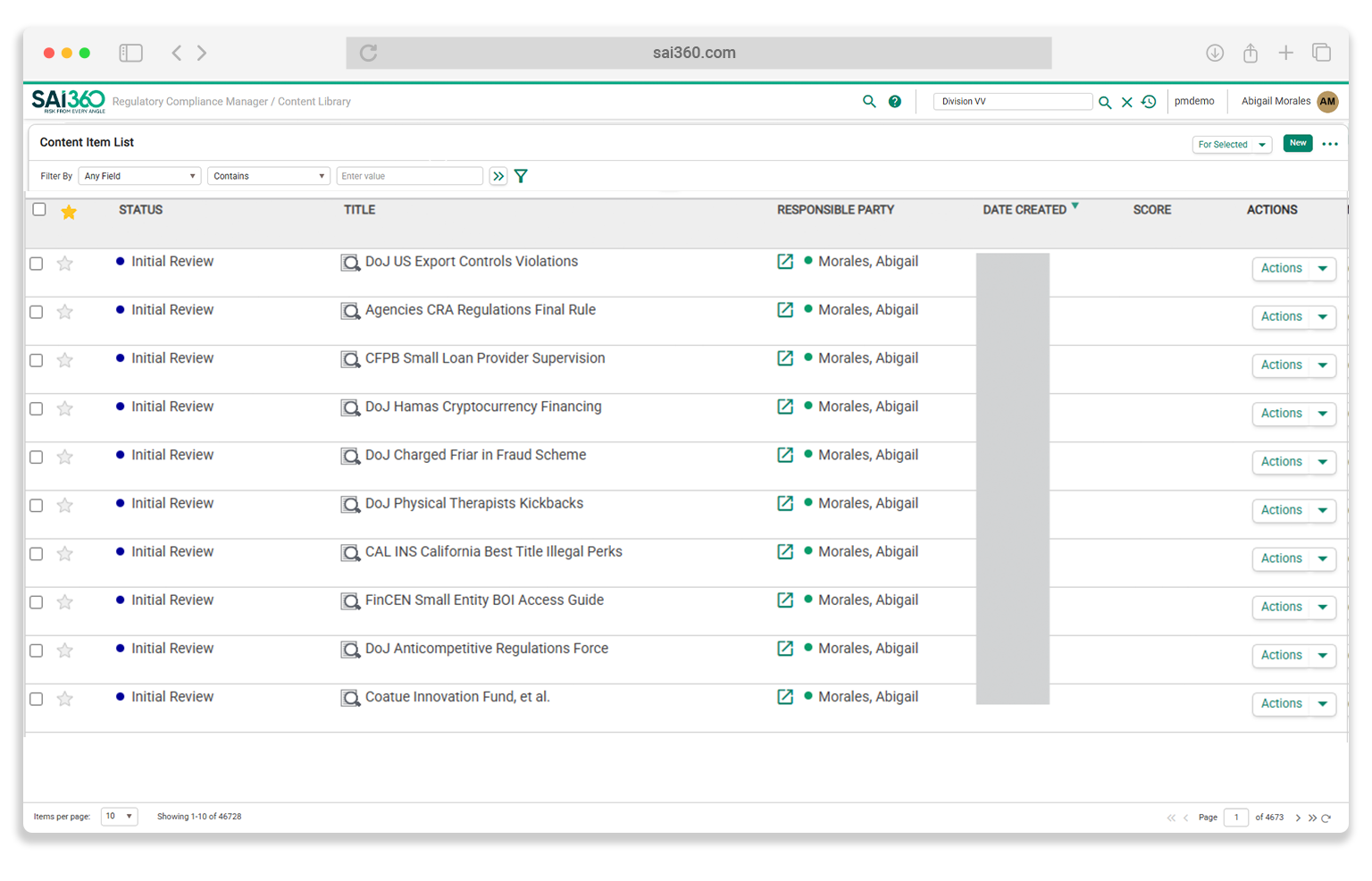 Healthcare Revenue Integrity Screen