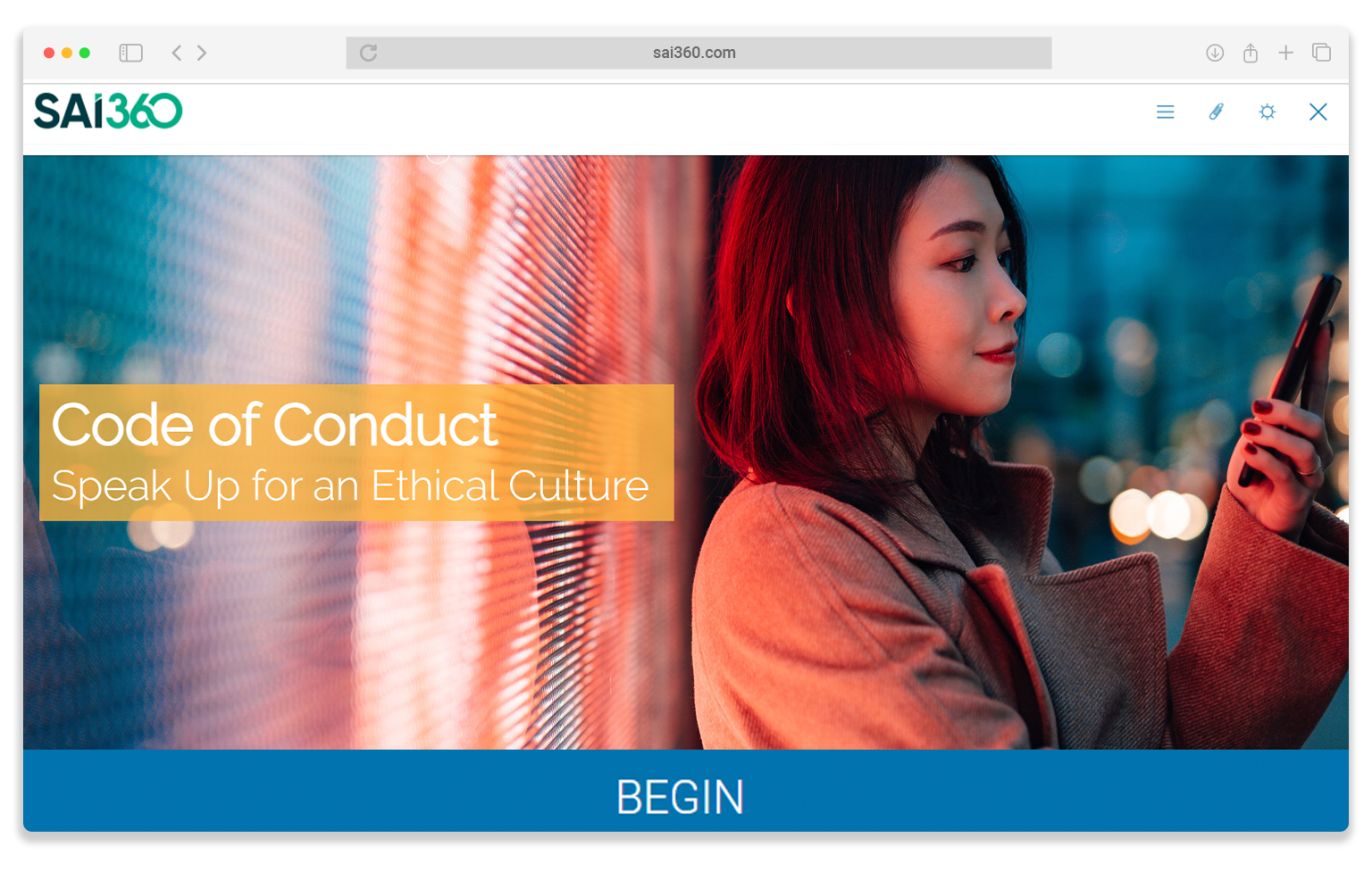 Best practice code of conduct training