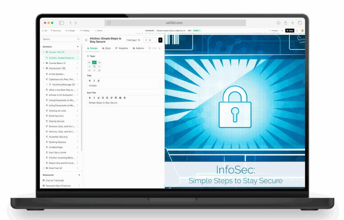 Course Editor Dashboard