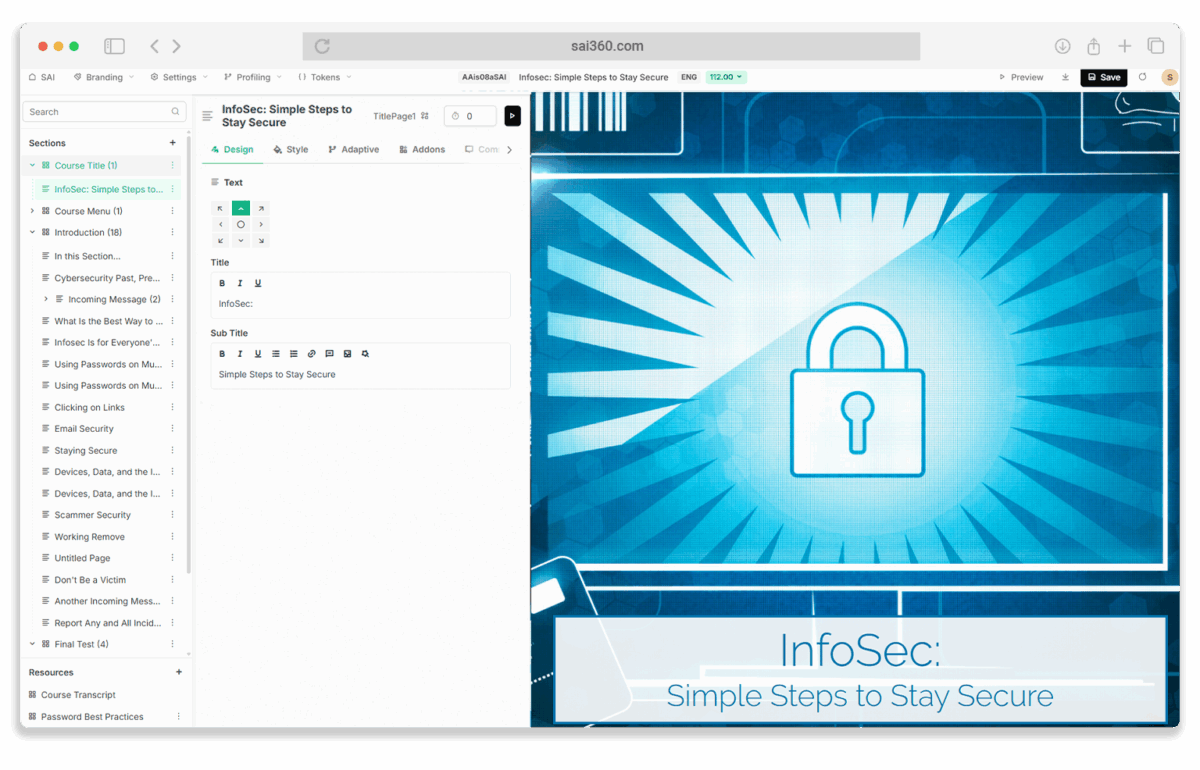 SAI360 Operational Risk Dashboard