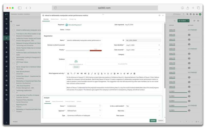 Investigate and Report On Incidents
