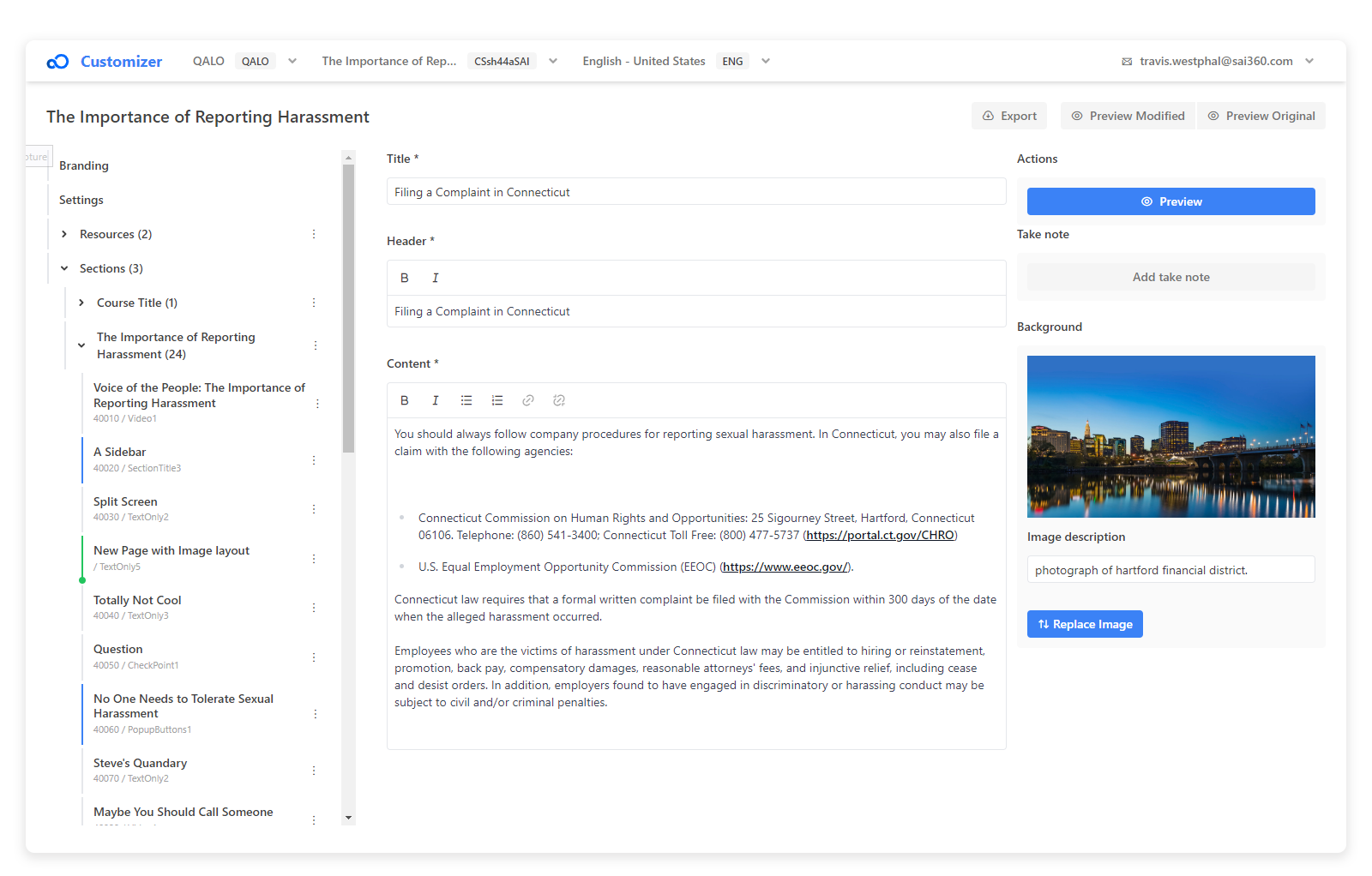 customize course content
