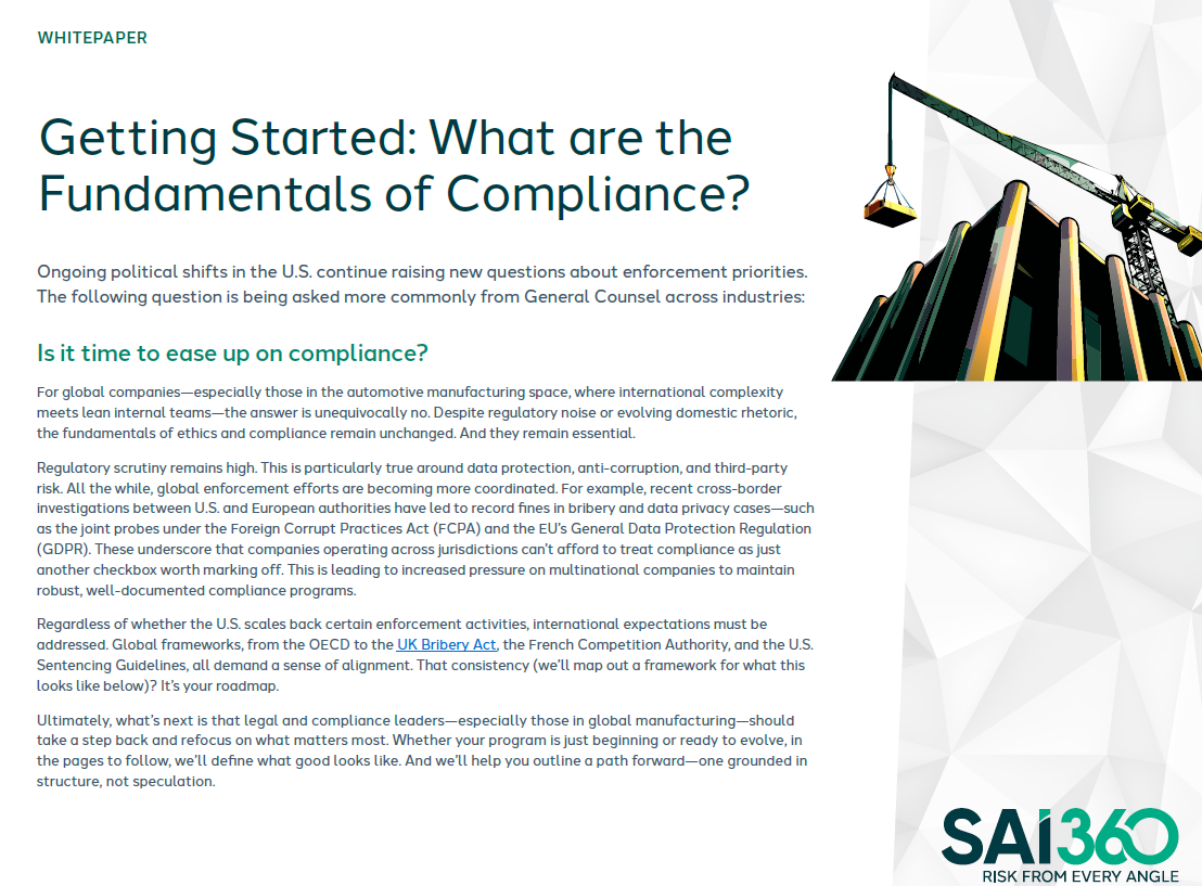 The future of compliance is integrated