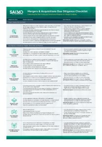 M&A due diligence checklist