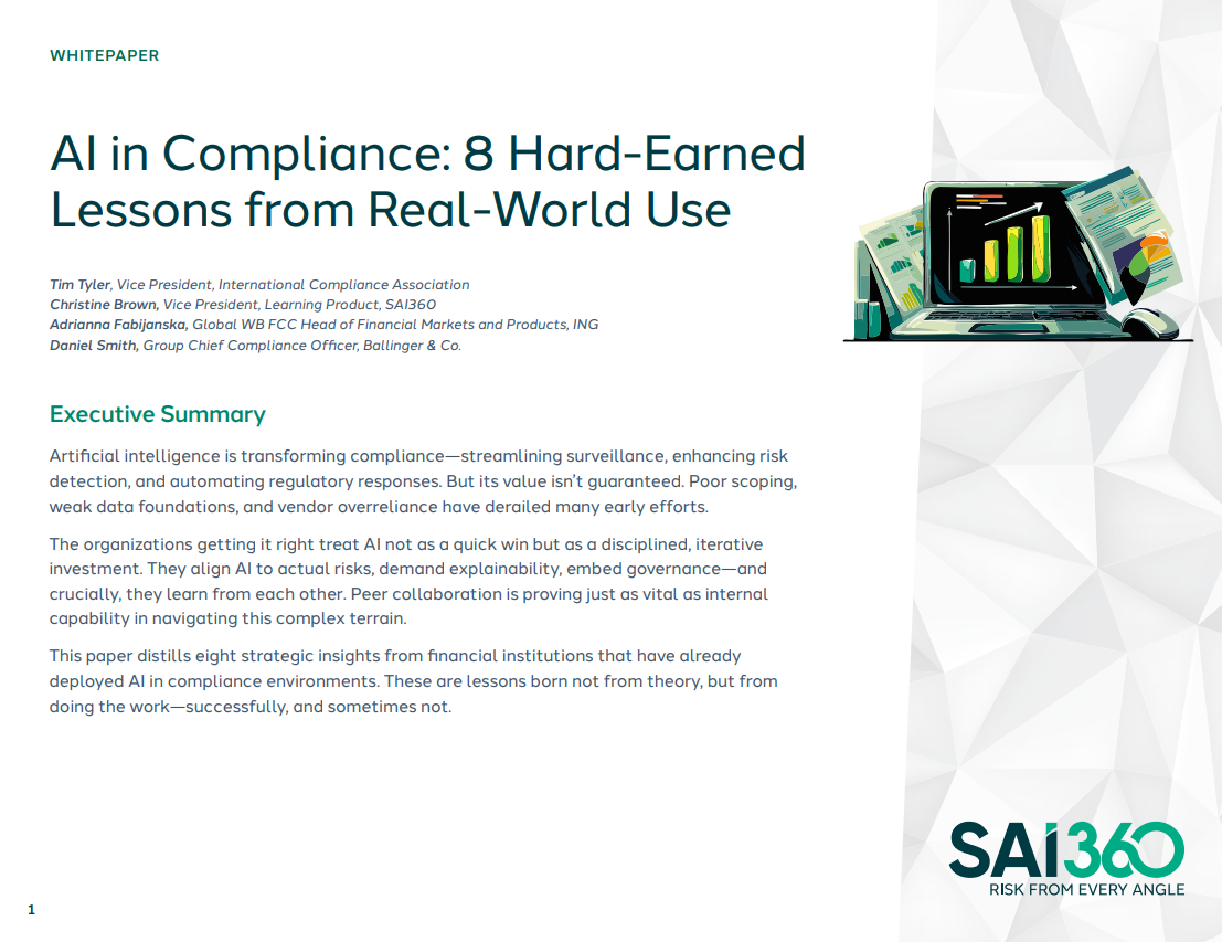 WP Cover – AI in Compliance The future of compliance is integrated