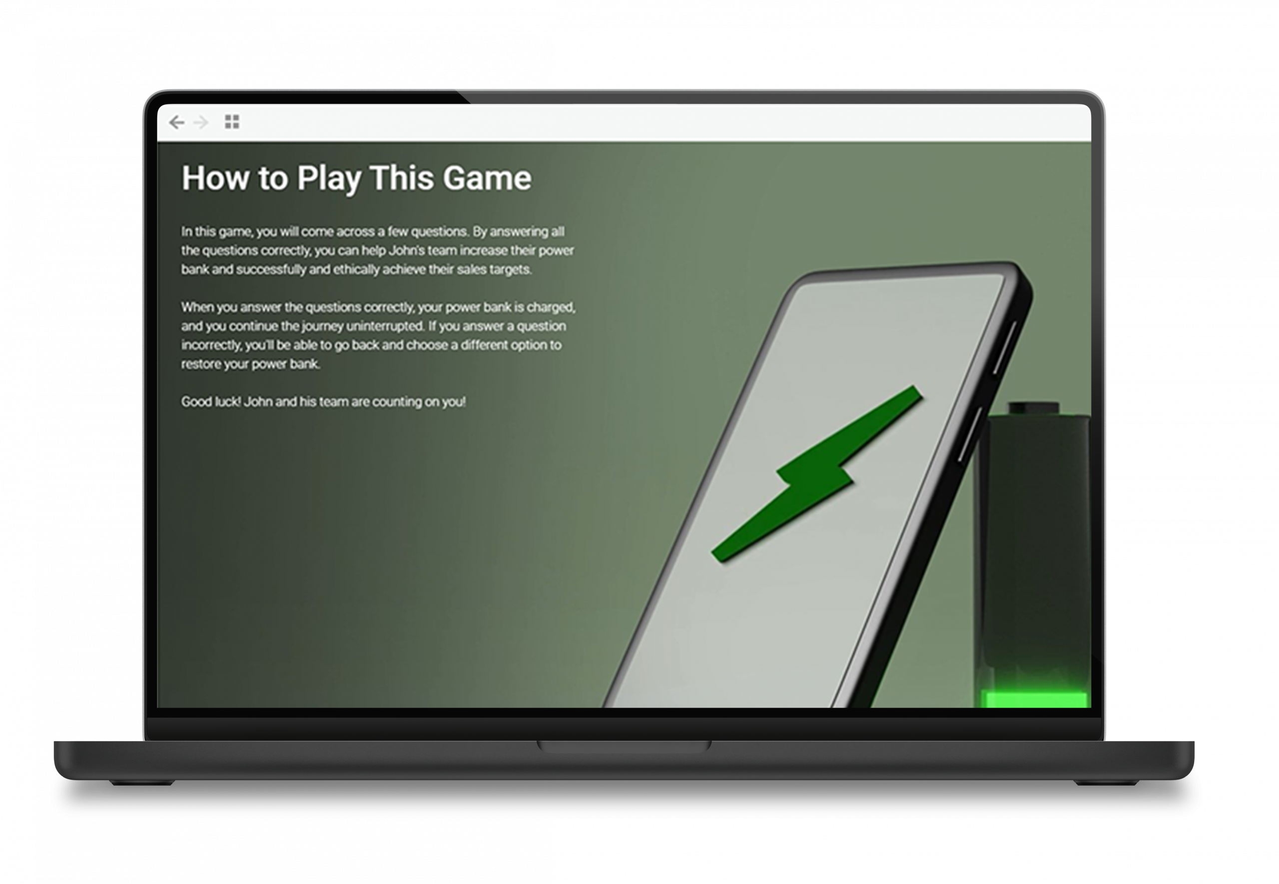 Training gamification monitor Training gamification