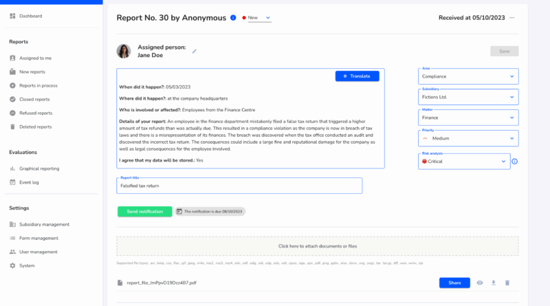 Whistleblower Hotline Software