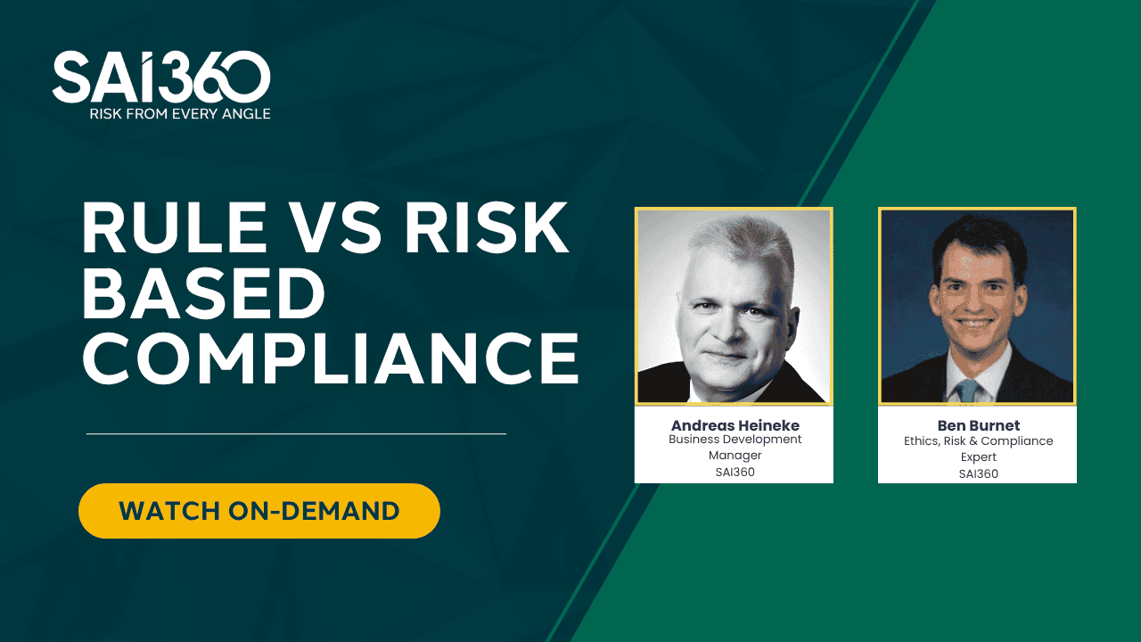 Discover how compliance teams can evolve from rules-based frameworks to a hybrid risk-led approach. Learn what’s changing, why it matters, and how to adapt.