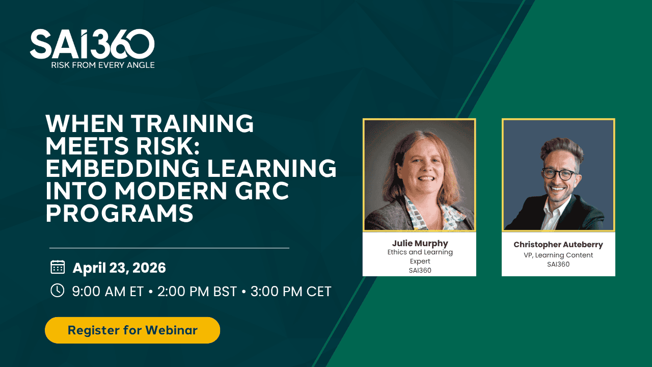Discover how embedding ethics and learning into GRC workflows strengthens risk visibility, accountability, and real-time decision‑making across the enterprise.