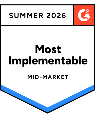 Summer G2 Badges 400×519 1 G2 Summer 2026 Most Implementable