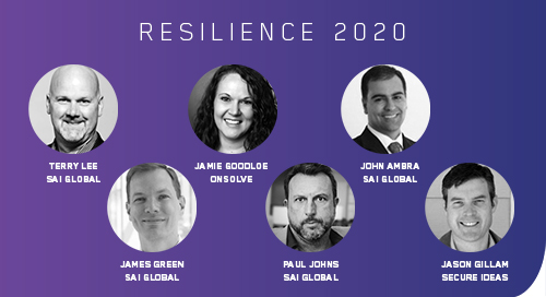 Featured speakers at our Resilience 2020 virtual event on business continuity.