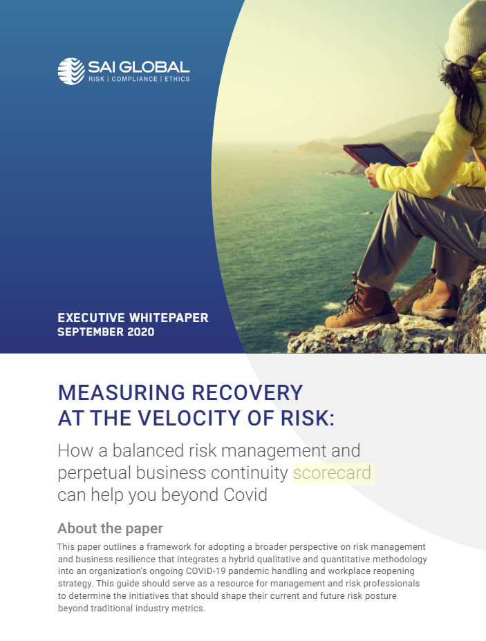 Measuring Recovery at the Velocity of Risk Whitepaper